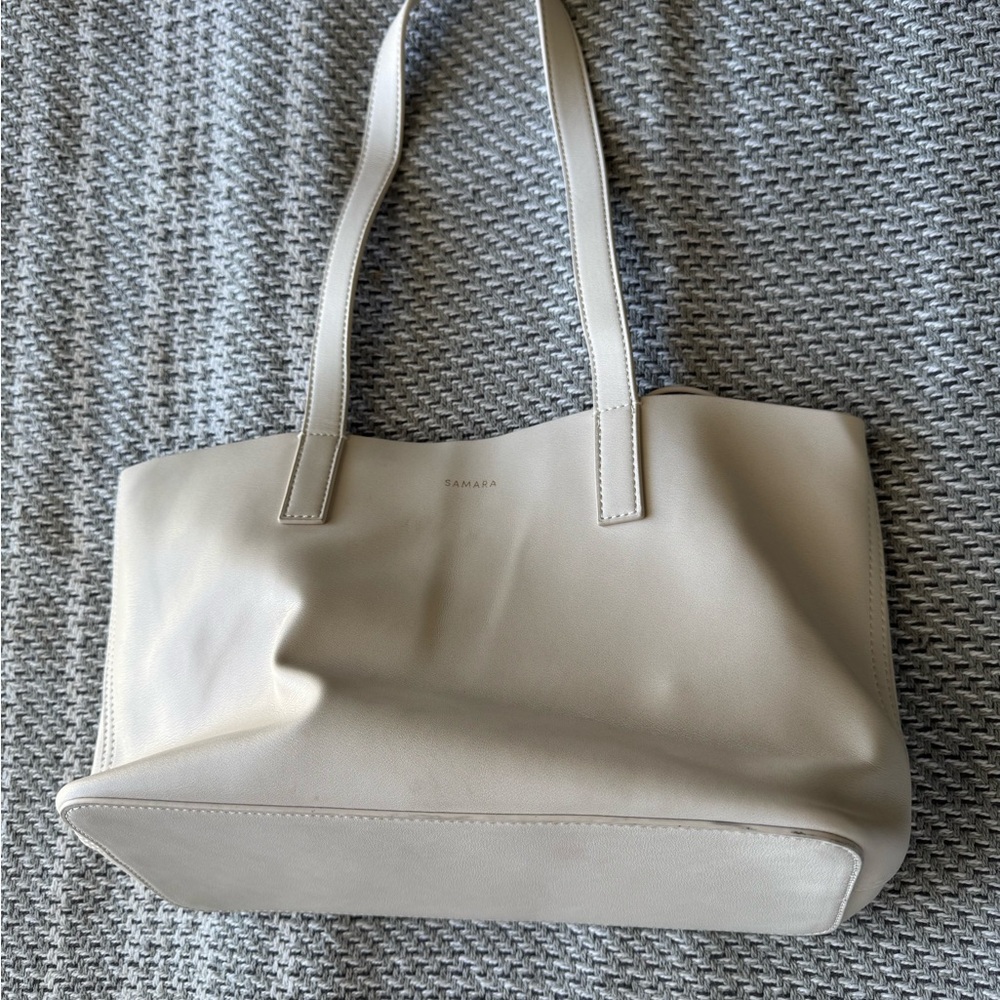 Cream Samara Mini Tote Bag